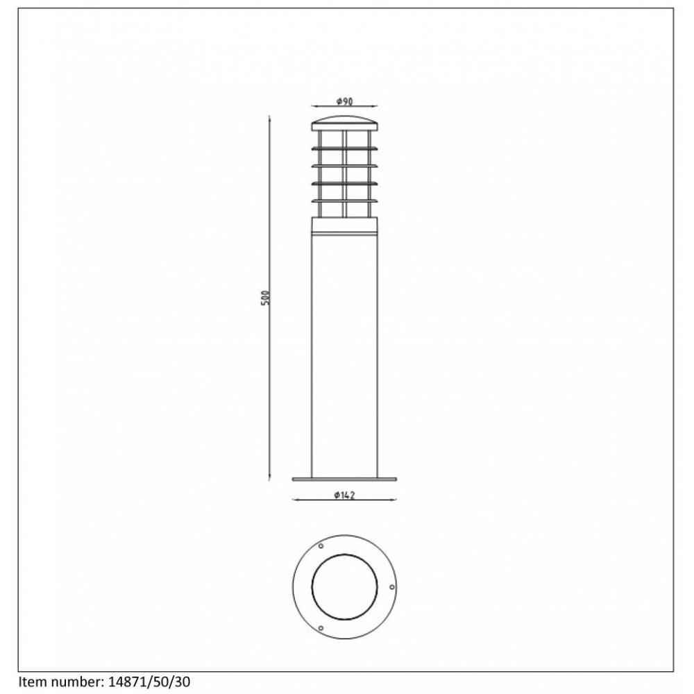 Lucide SOLID outdoor light black, 1-light source