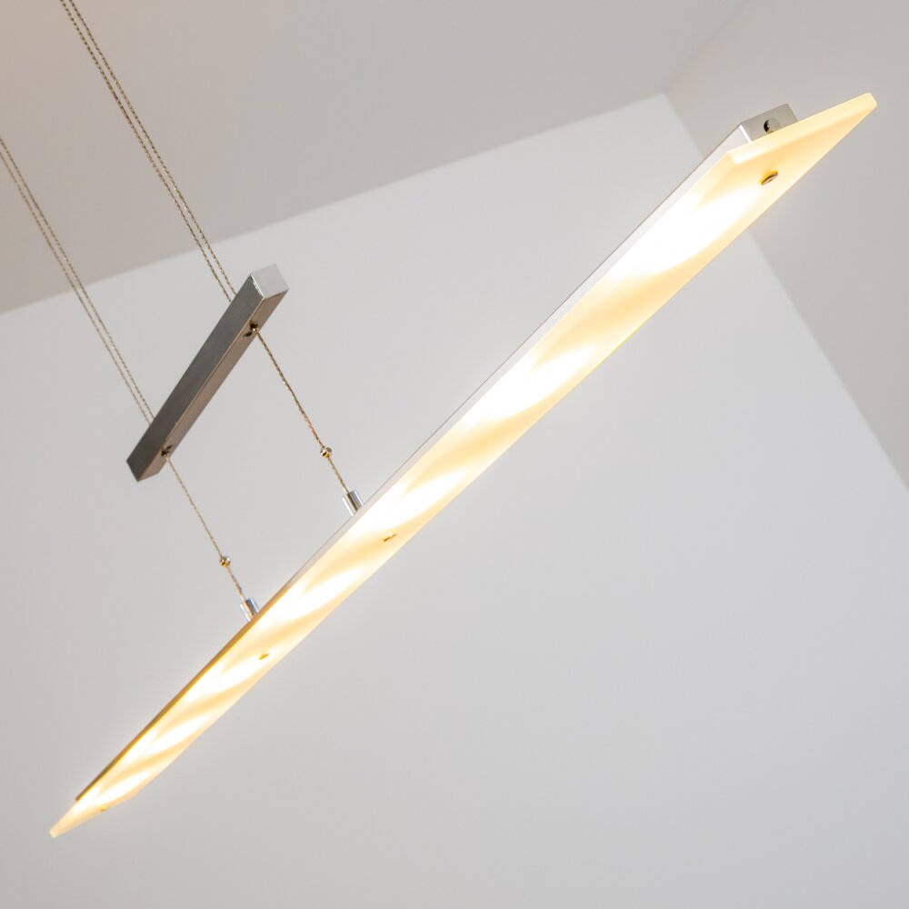 Ramsele Pendant Light LED chrome, matt nickel, 7-light sources