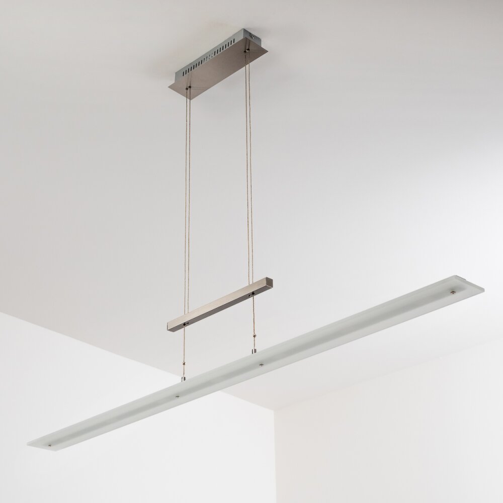 Ramsele Pendant Light LED chrome, matt nickel, 7-light sources