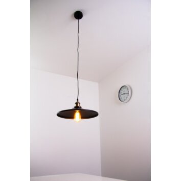 Globo KNUD hanging light black-gold, 1-light source