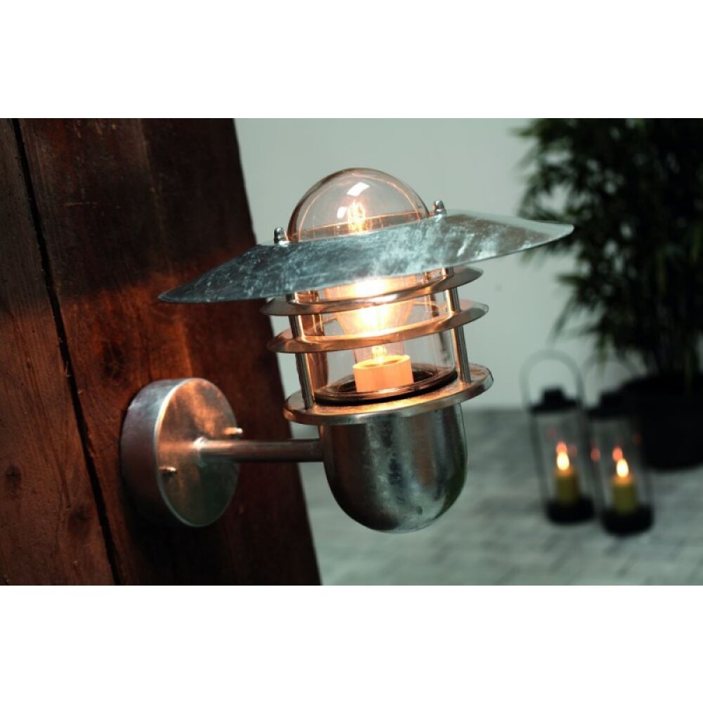 Nordlux AGGER outdoor wall light galvanized, 1-light source