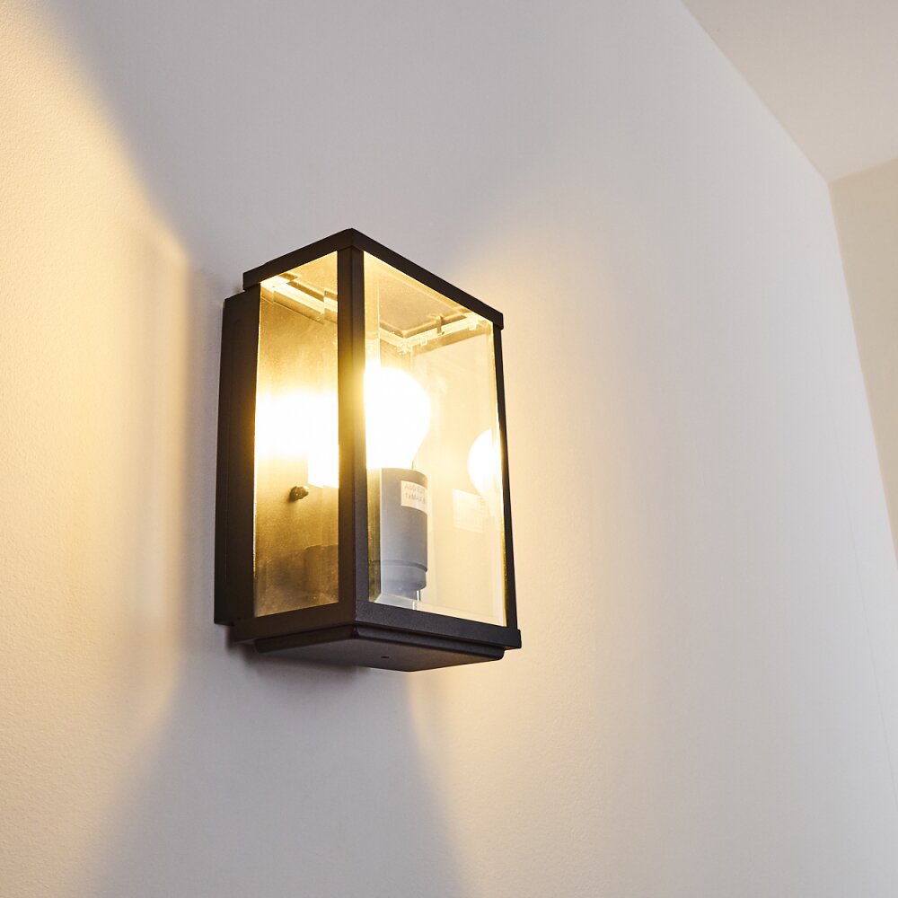 TIEVA outdoor wall light black, 1-light source