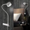 Honsel Lug wall spotlight LED matt nickel, 1-light source